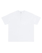 ボタンフロントヘンリーネック半袖Tシャツ S0516