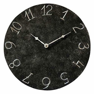 インテリア　メタルクロック Black Metal Rustic Round Wall Clock 10-inch -