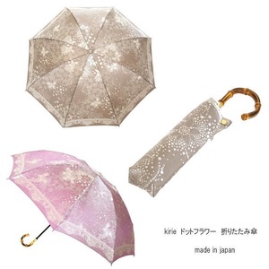 kirie ドットフラワー（折り傘）（晴雨兼用傘）槙田商店・甲州織傘　顔色を美しくする ki-df-s