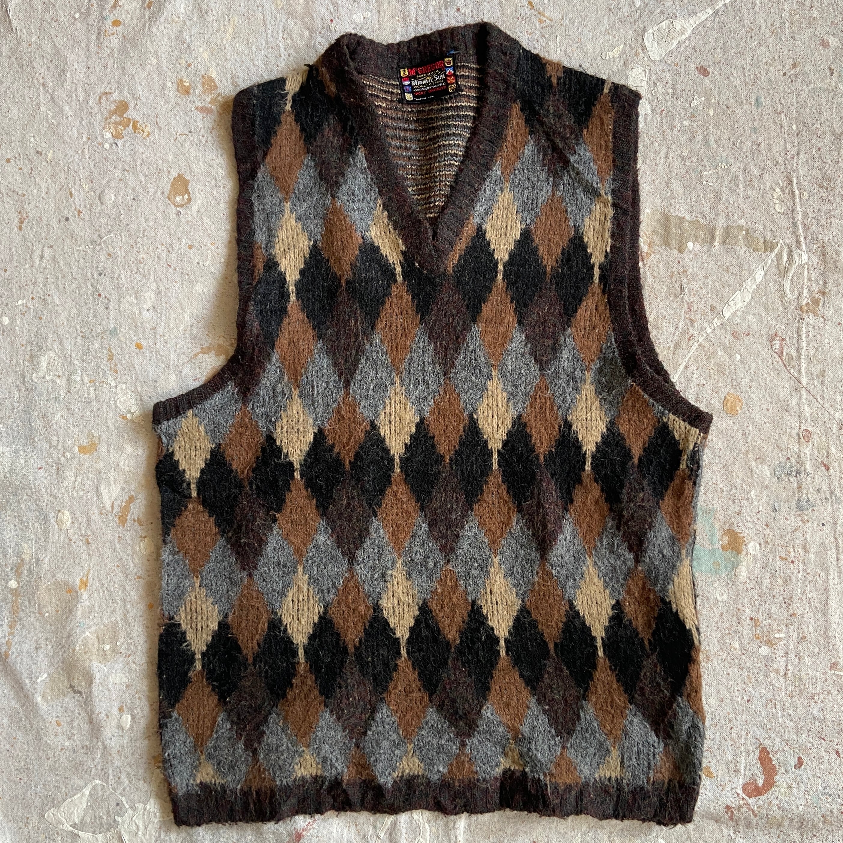 1960s McGREGOR Brown Vest S位 Made in USA G035