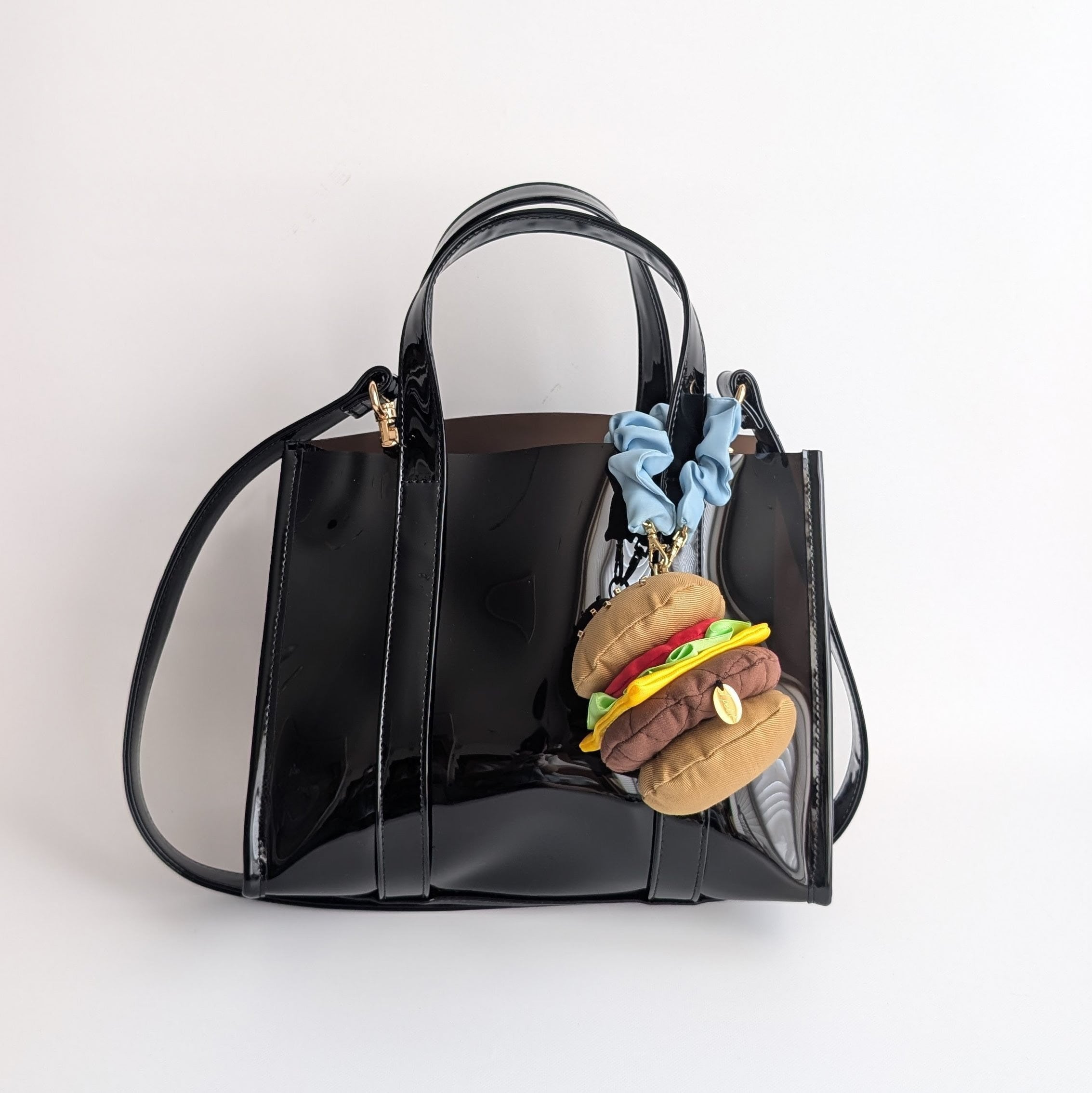 チャーム付き Sheer MINI tote bag（ブラック）
