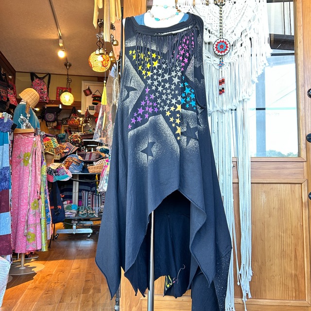 ペイントアシメデザインワンピース