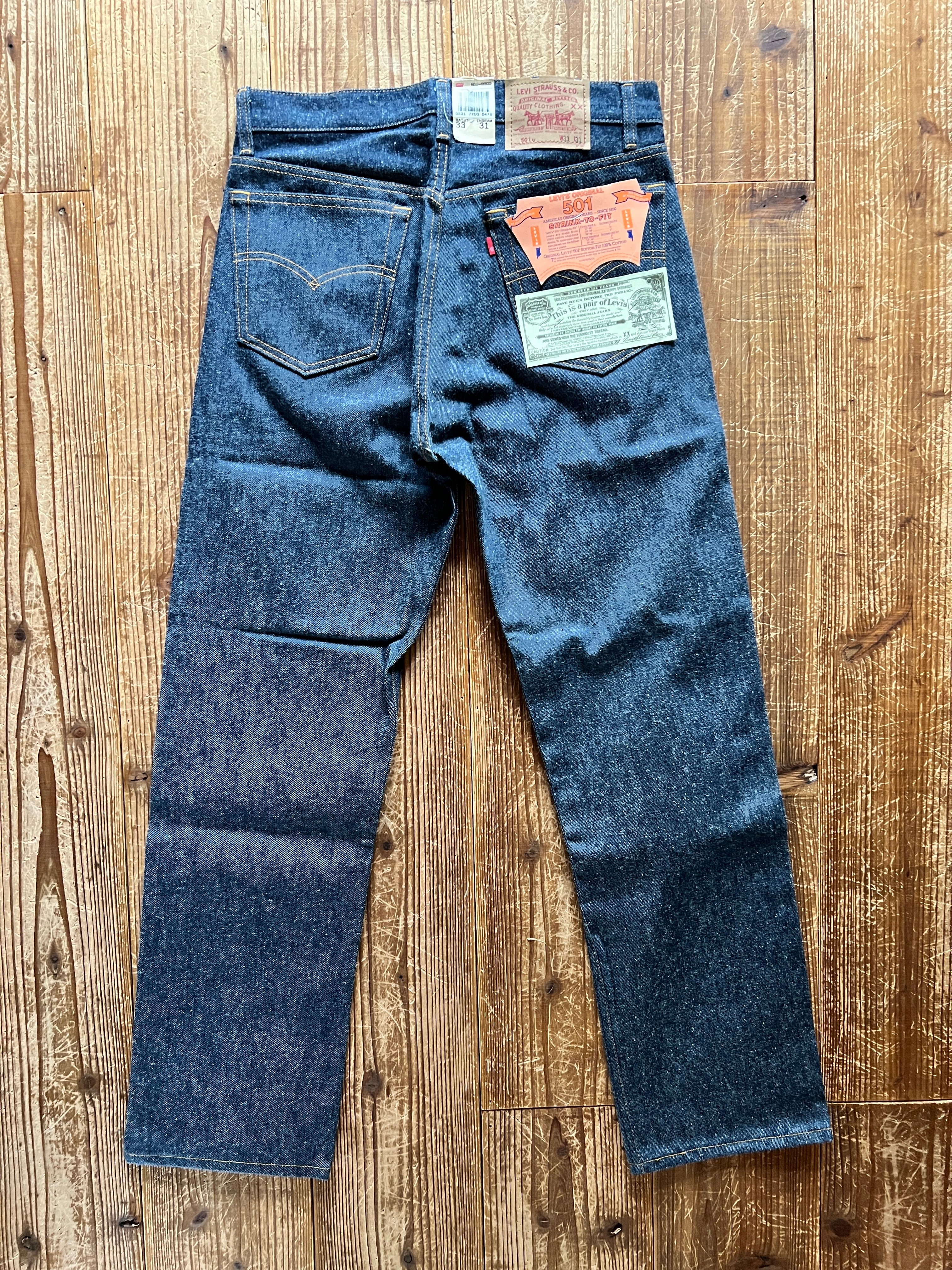 80&#039;s Levi&#039;s 501 デニムパンツ DEADSTOCK 表記(33×31) USA製