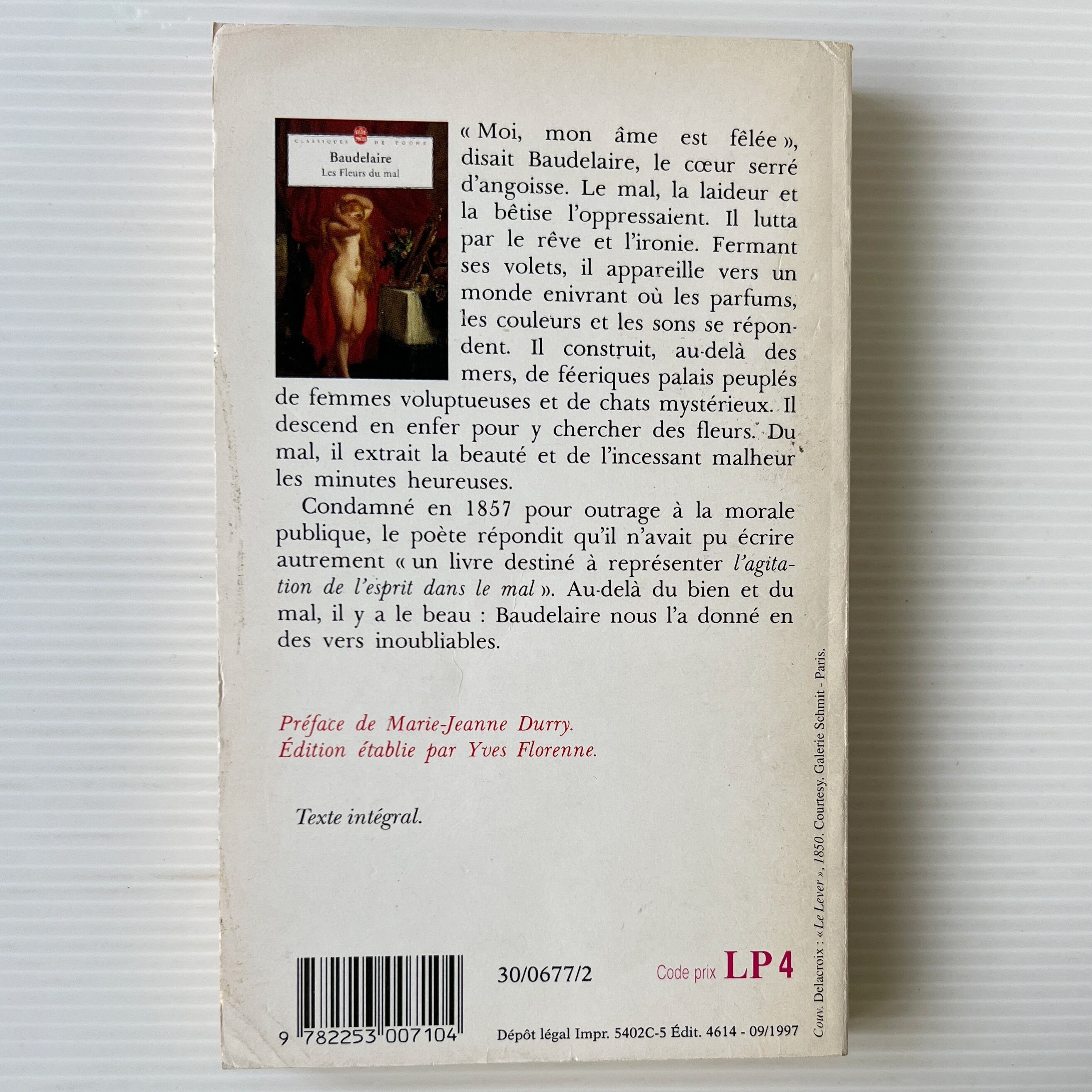Les Fleurs Du Mal <Classiques De Poche> 悪の華 / Charles Baudelaire シャルル・ボードレール / Le Livre De Poche