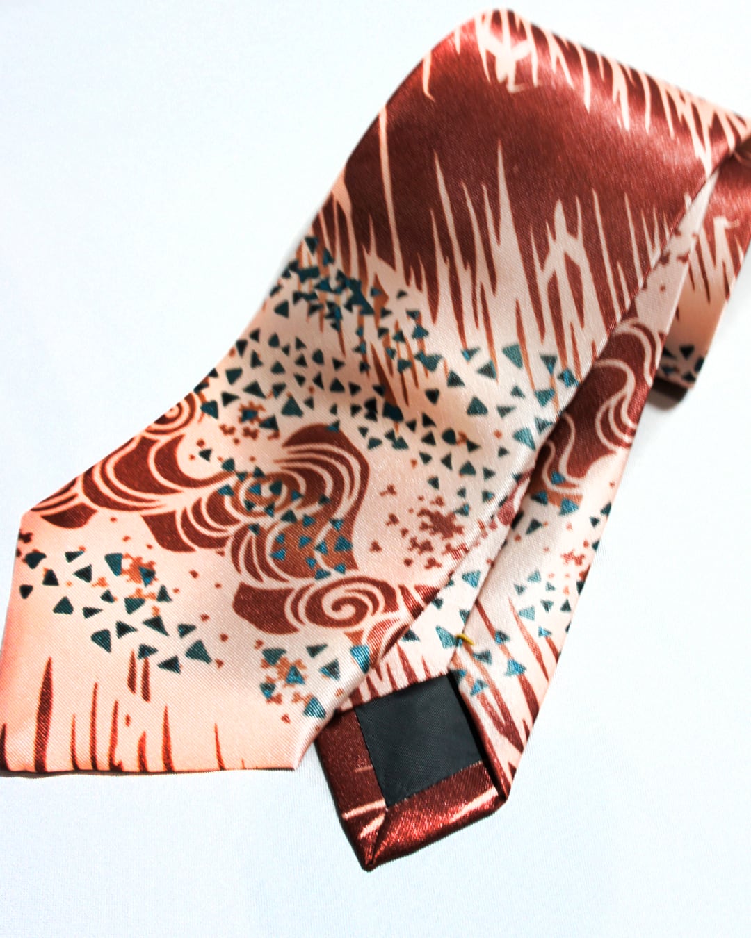 mushroomネクタイ【一点物】【個性派】【和柄シリーズ】ブラウン