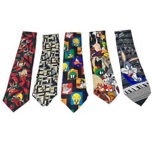 ルーニー・テューンズ★ネクタイ２本セット 中古】90s Looney Tunes Neck Tie Polyester ルーニーテューンズ