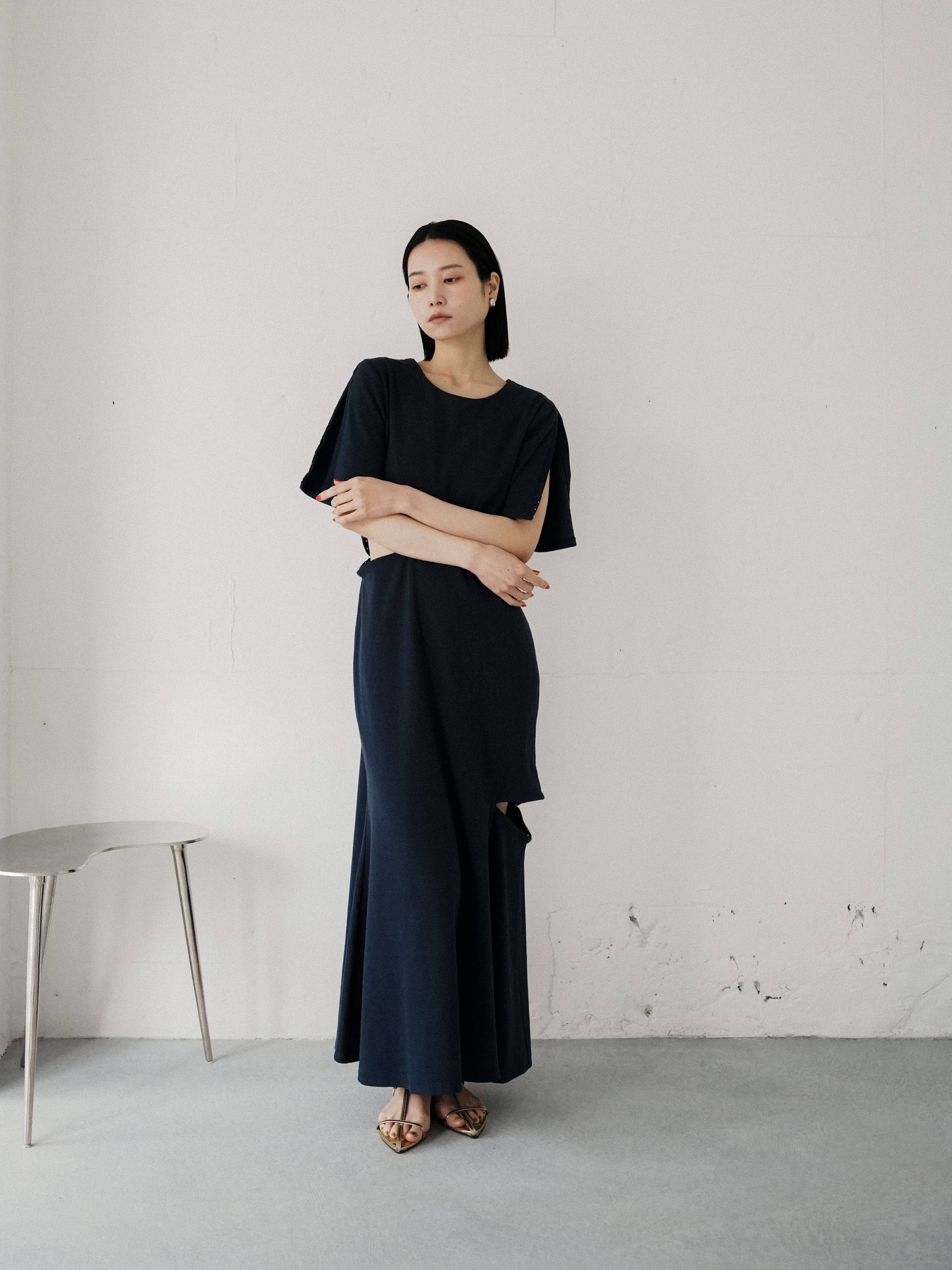 ベロアピンクアイラインスカートCara by Katrin TOKYO velour I line maxi skirt | Katrin TOKYO