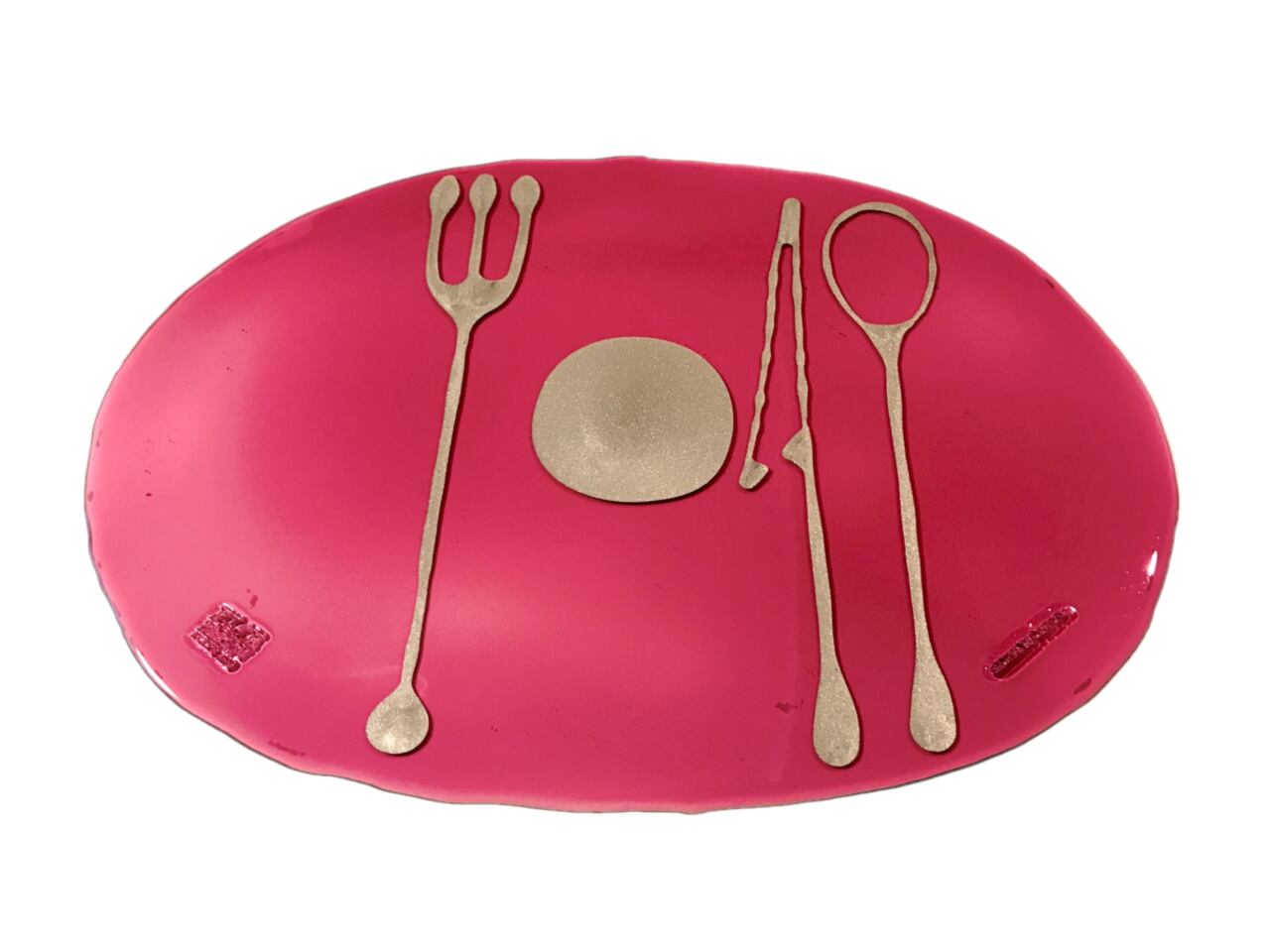 TABLE MATES Clear Fuchisia Bronze "Fish Design by Gaetano Pesce" / CORSI DESIGN