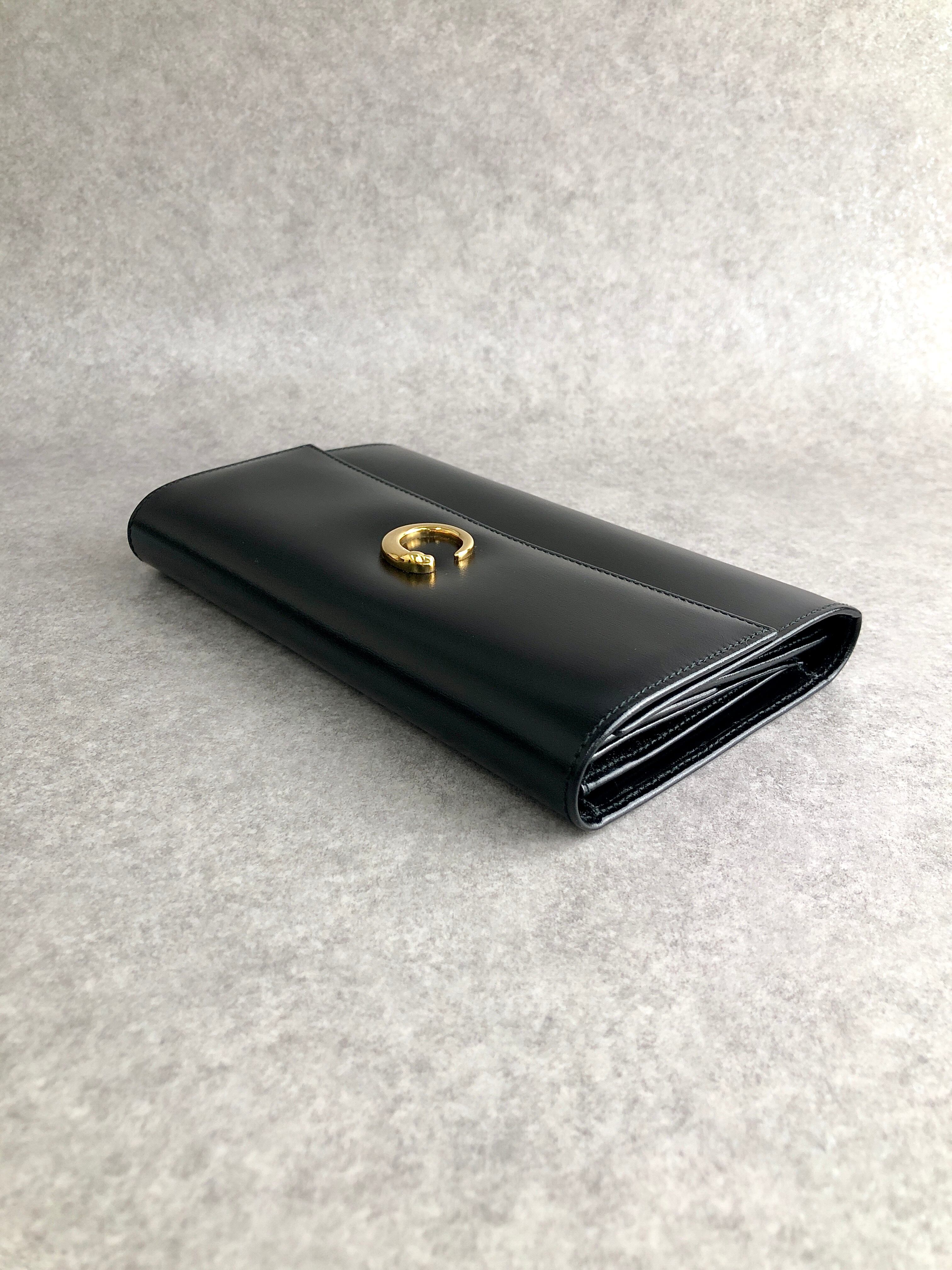 Cartier カルティエ 財布 ブラック パンテール レザー 三つ折り財布