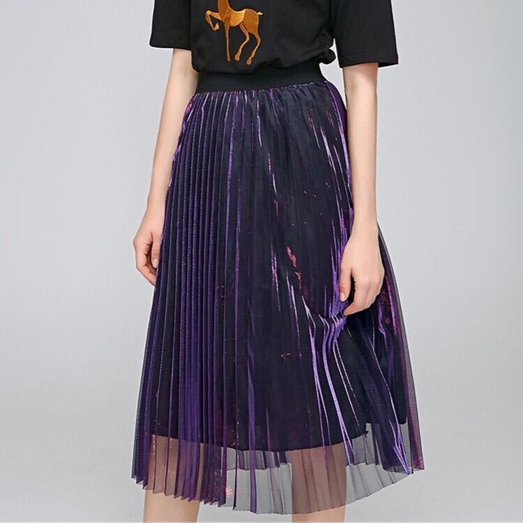 Aurora Pleated Long Skirt / オーロラ プリーツ ロング スカート