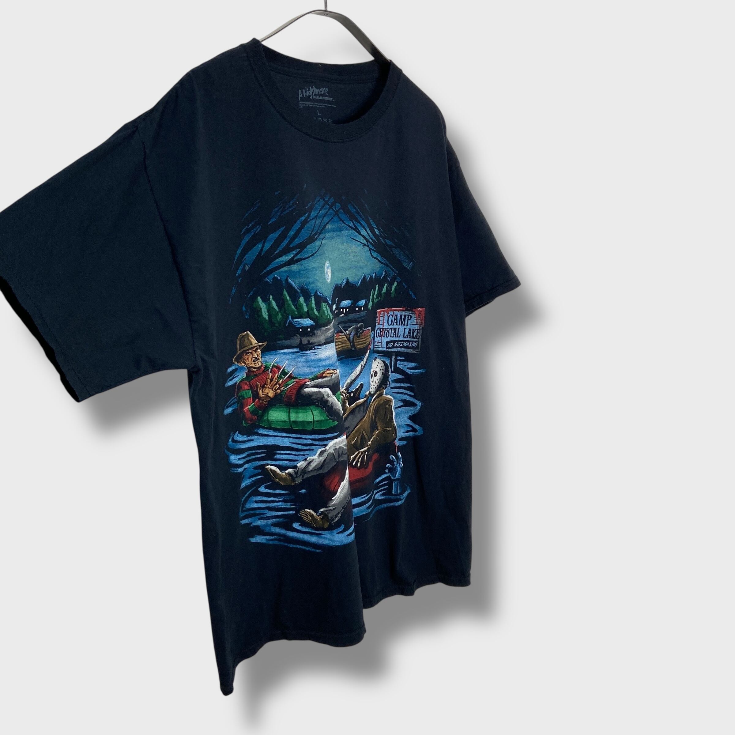 エルム街の悪夢 ムービーTシャツ フレディ ジェイソン ブラック L