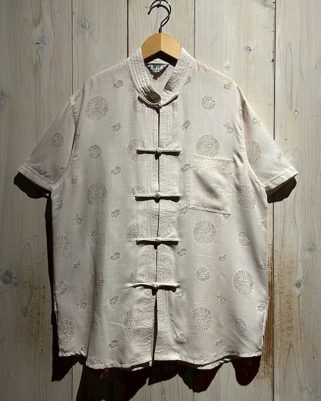 【a.k.a.C.a.k.a vintage】Chinese Pattern Vintage Loose S/S China Shirt