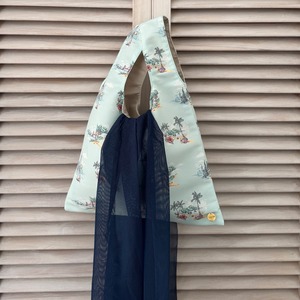 リボンバッグ S (city aloha) - Navy Ribbon