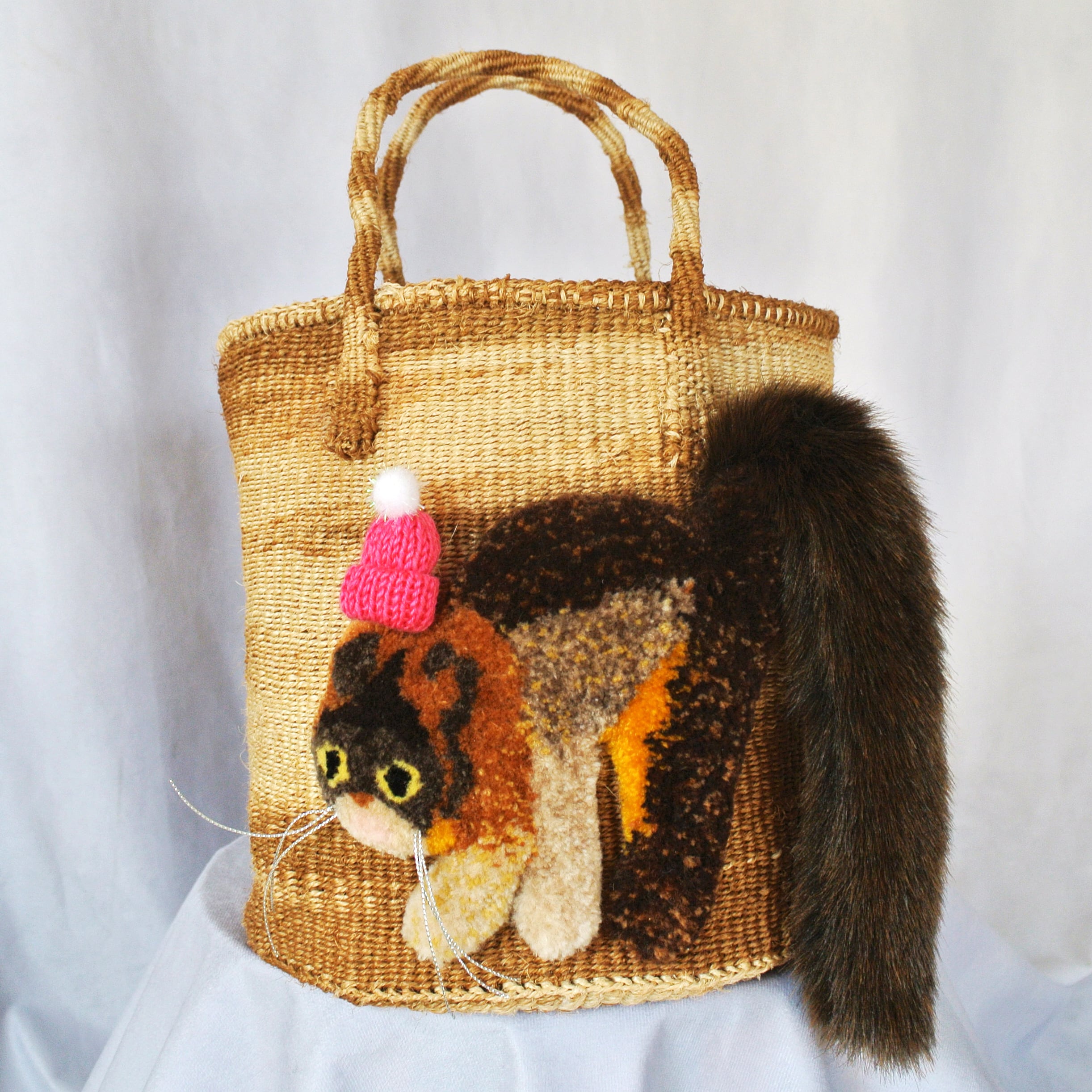 CAT IN DA HOUSE もこもこ猫バッグ　サビ猫 CAT IN DA HOUSE もこもこ猫バッグ サビ猫