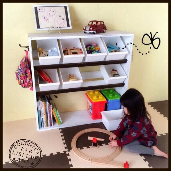 おもちゃ箱 収納ラック 棚☆シャビー&アンティーク調家具☆オーダー