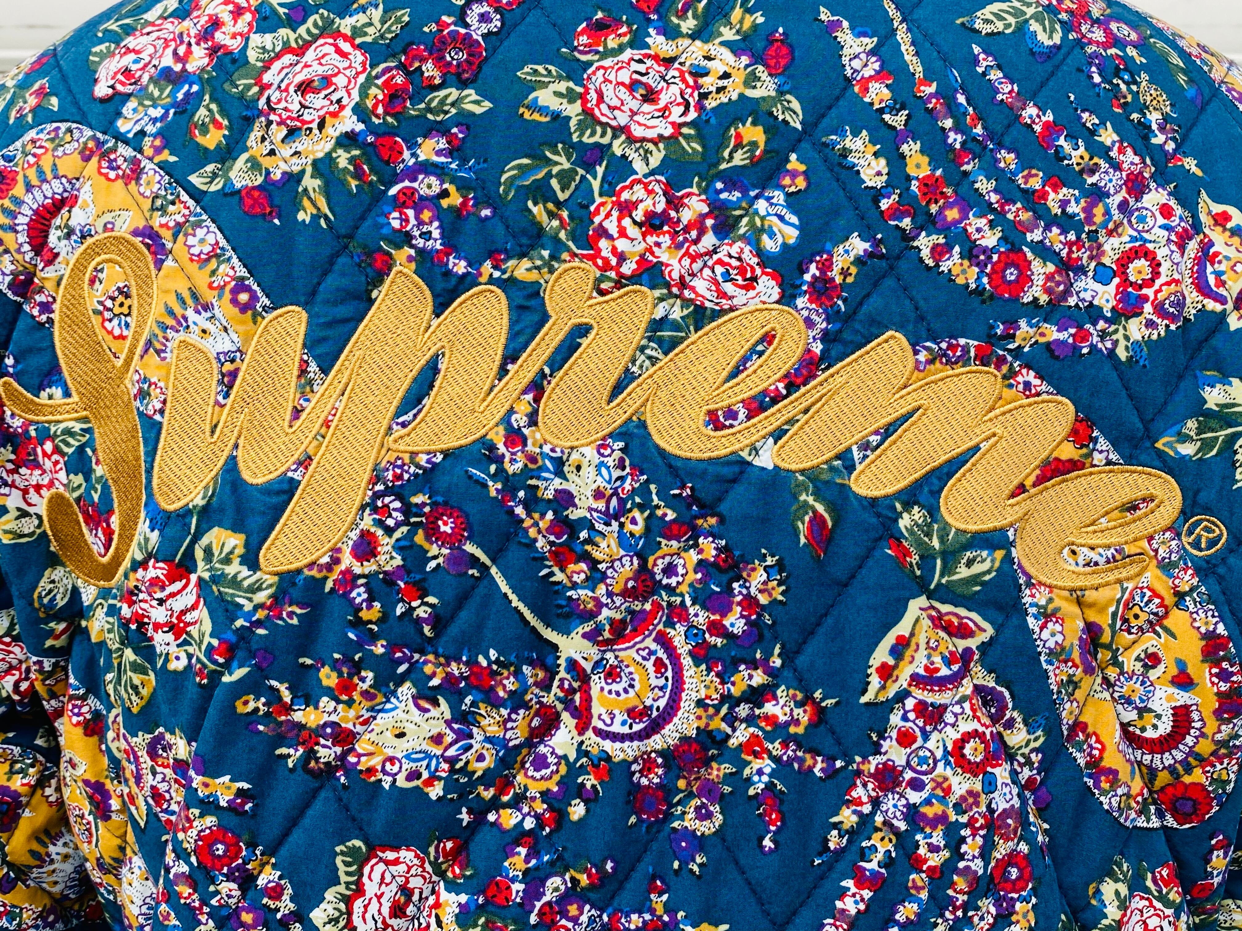 Supreme 19AW QUILTED PAISLEY JACKET MEDIUM NAVY 155JK0818 | BRAND  