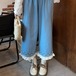 2色/裾レースフレアパンツ ・12603
