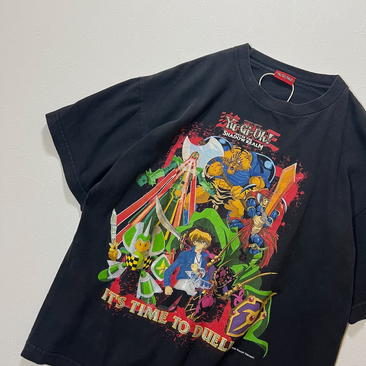 遊戯王 城之内 アニメ Tシャツ 黒 古着 | RUFFY