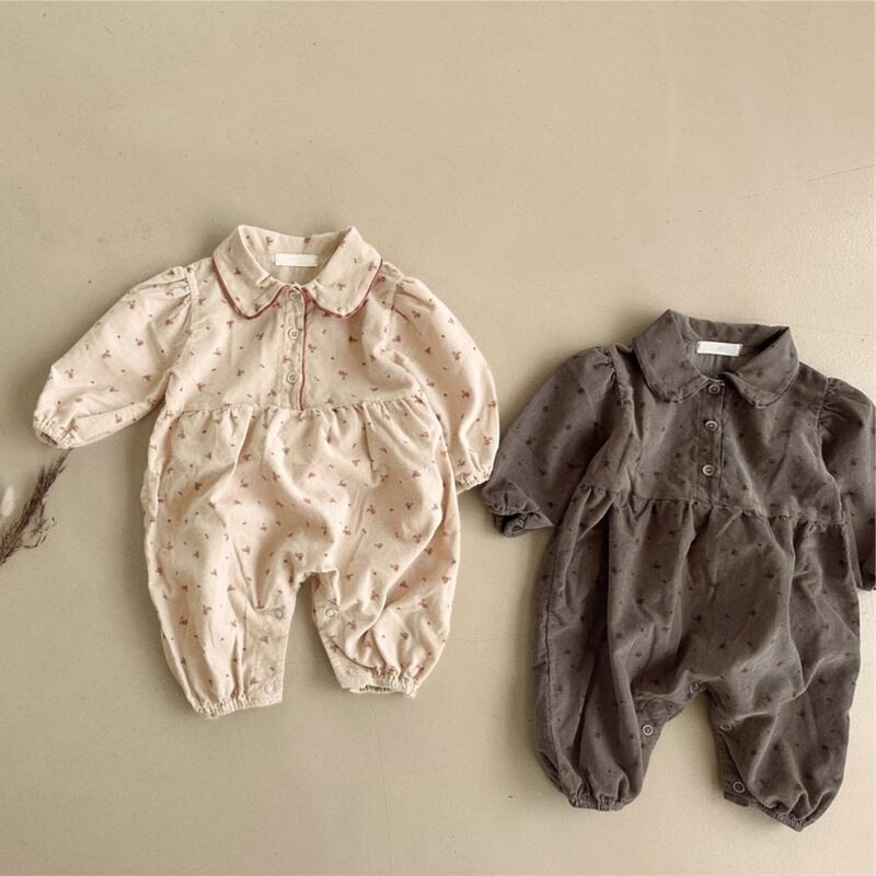 【BABY】韓国風 花柄オールインワン