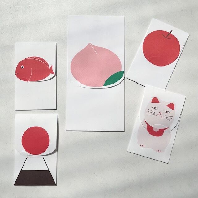 【D-BROS】ポチ袋大 桃太郎 各3枚入り お年玉袋