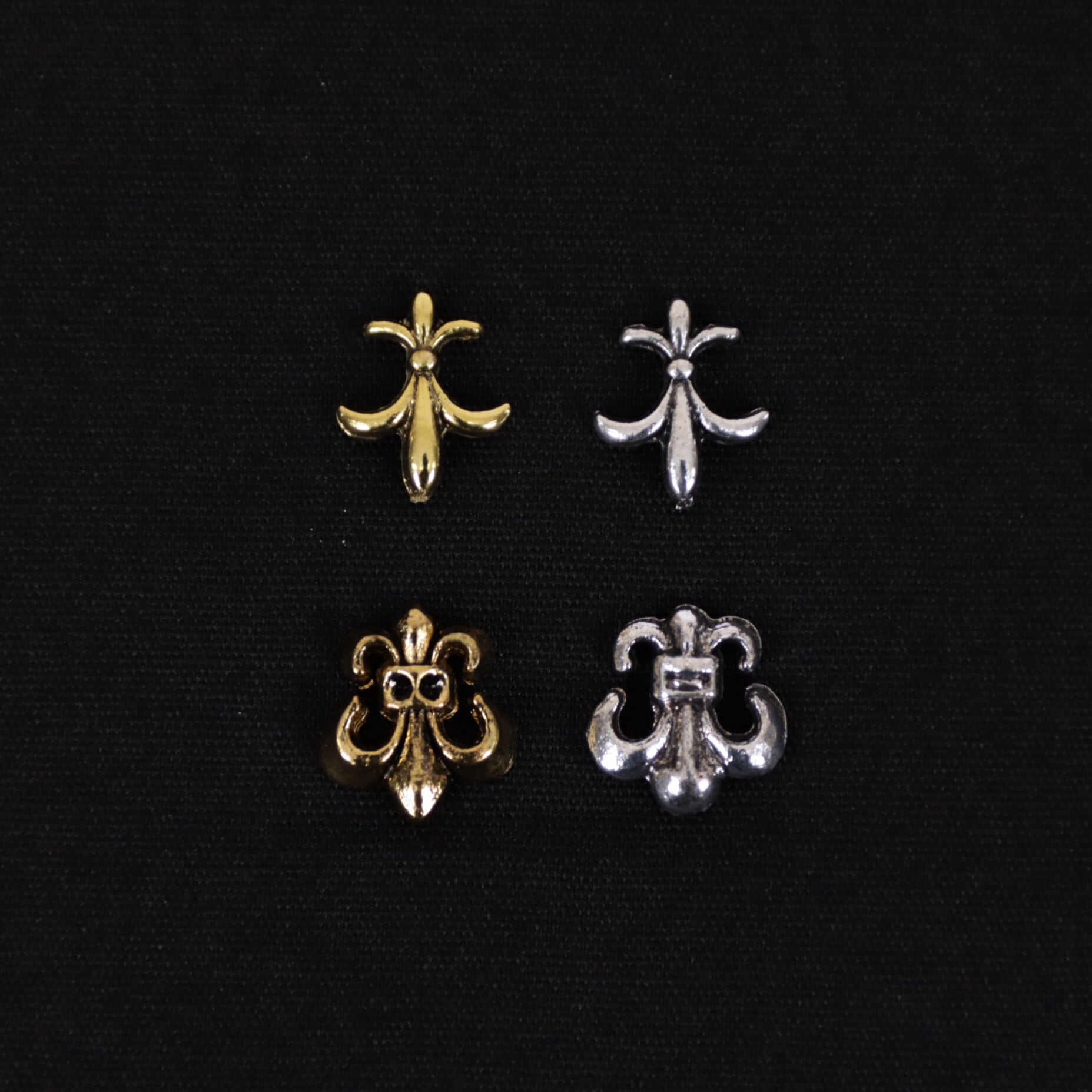 百合の紋章 パーツ アンティーク風 金属 ビジュー 02000144