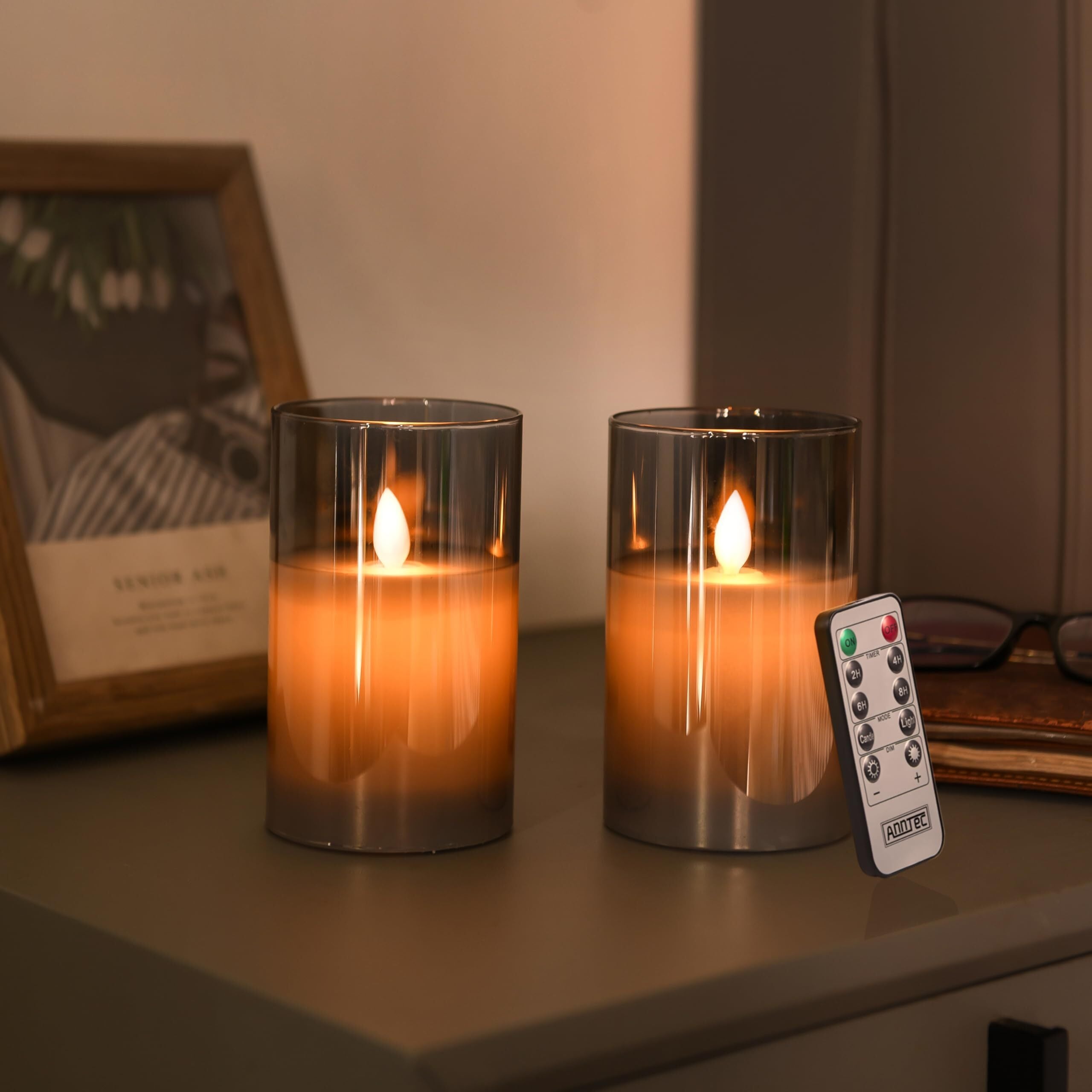 2点セット】AnnTec LEDキャンドルライト ロウソク 本物の炎のように