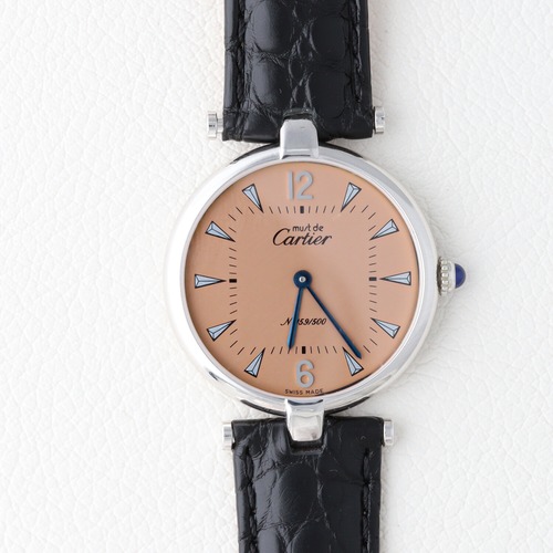 【500本限定】 カルティエ マスト ヴァンドーム LM ピンクベージュ文字盤