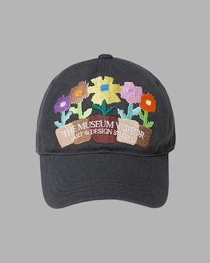 [THE MUSEUM VISITOR] FIVE FLOWER POT BALL CAP (CHARCOAL)  正規品 韓国ブランド 韓国通販 韓国代行 韓国ファッション