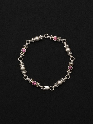 Rhodolite Garnet Caviar Bracelet