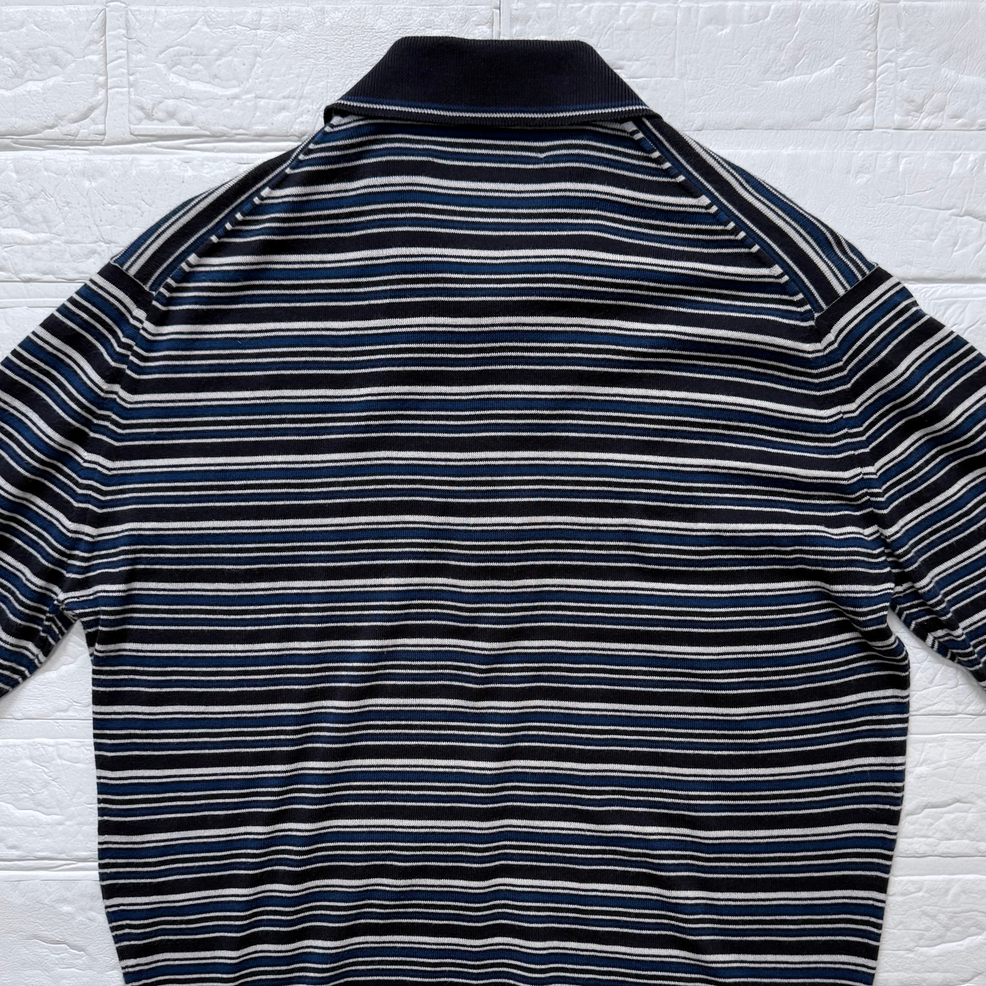 メンズ JOHN SMEDLEY ストライプ Tシャツ XS