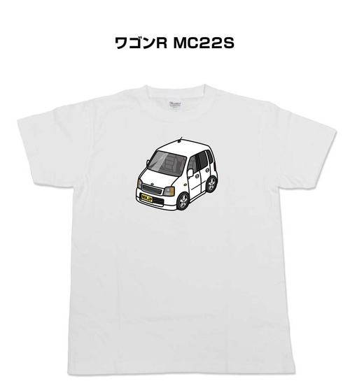 【スズキ ワゴンR MC22S】イラスト入りTシャツ 車好き 納車祝い プレゼント グッズ カスタム【送料無料】