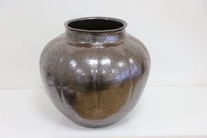 木村盛和　鉄釉変斑天目 大壺　T-79