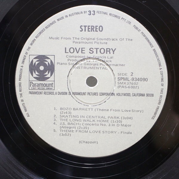 Francis Lai / Love Story -  Soundtrack [SPML-934090] - 画像4