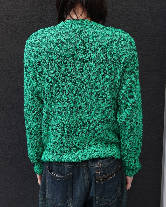 loosevneck mesh knit