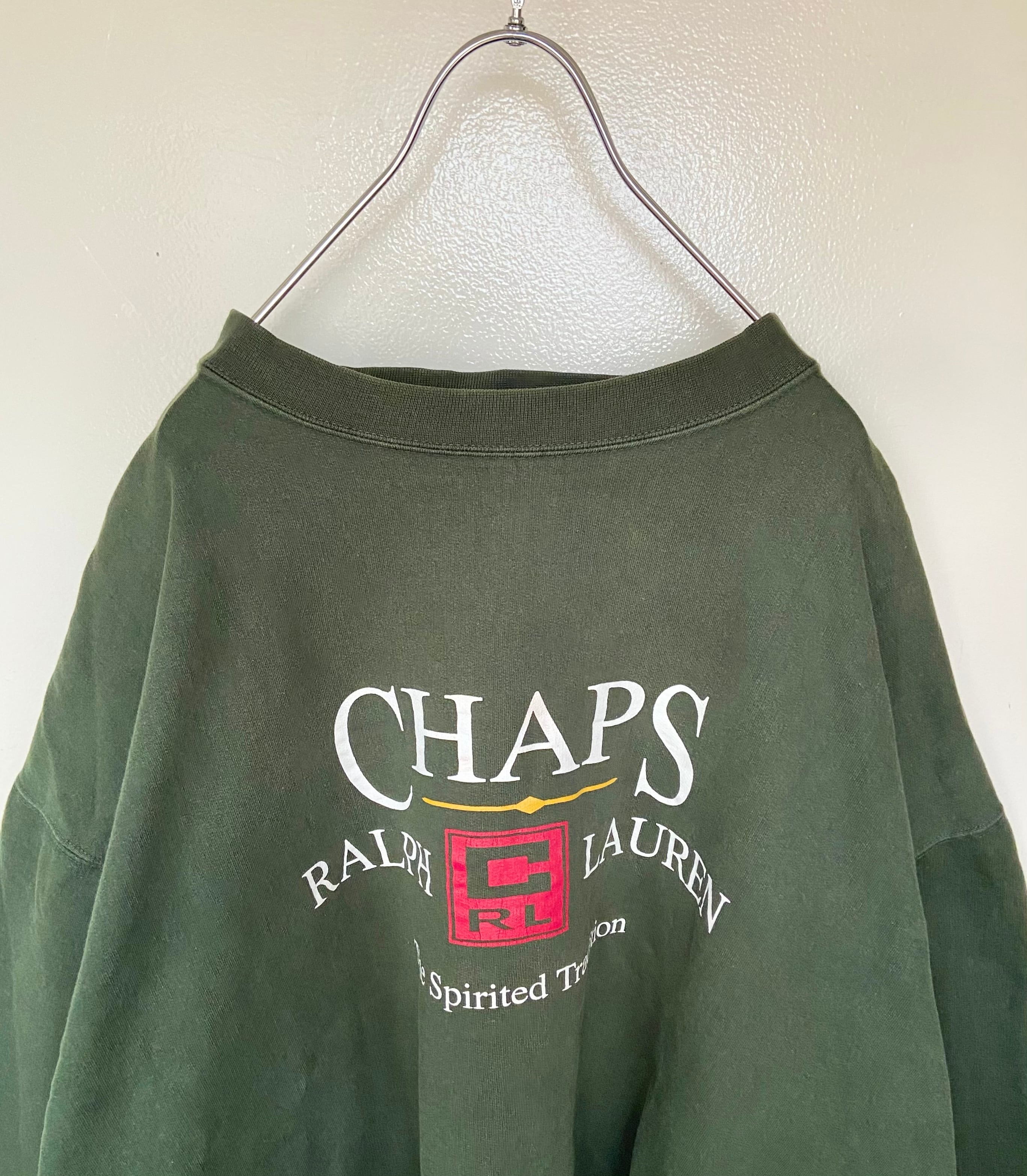 vintage古着 CHAPS RALPH LAUREN/チャップス ラルフローレン デカロゴ 緑スウェット トレーナー | 【古着  らくふる】ビンテージ&リメイク専門のオンライン古着SHOP powered by BASE