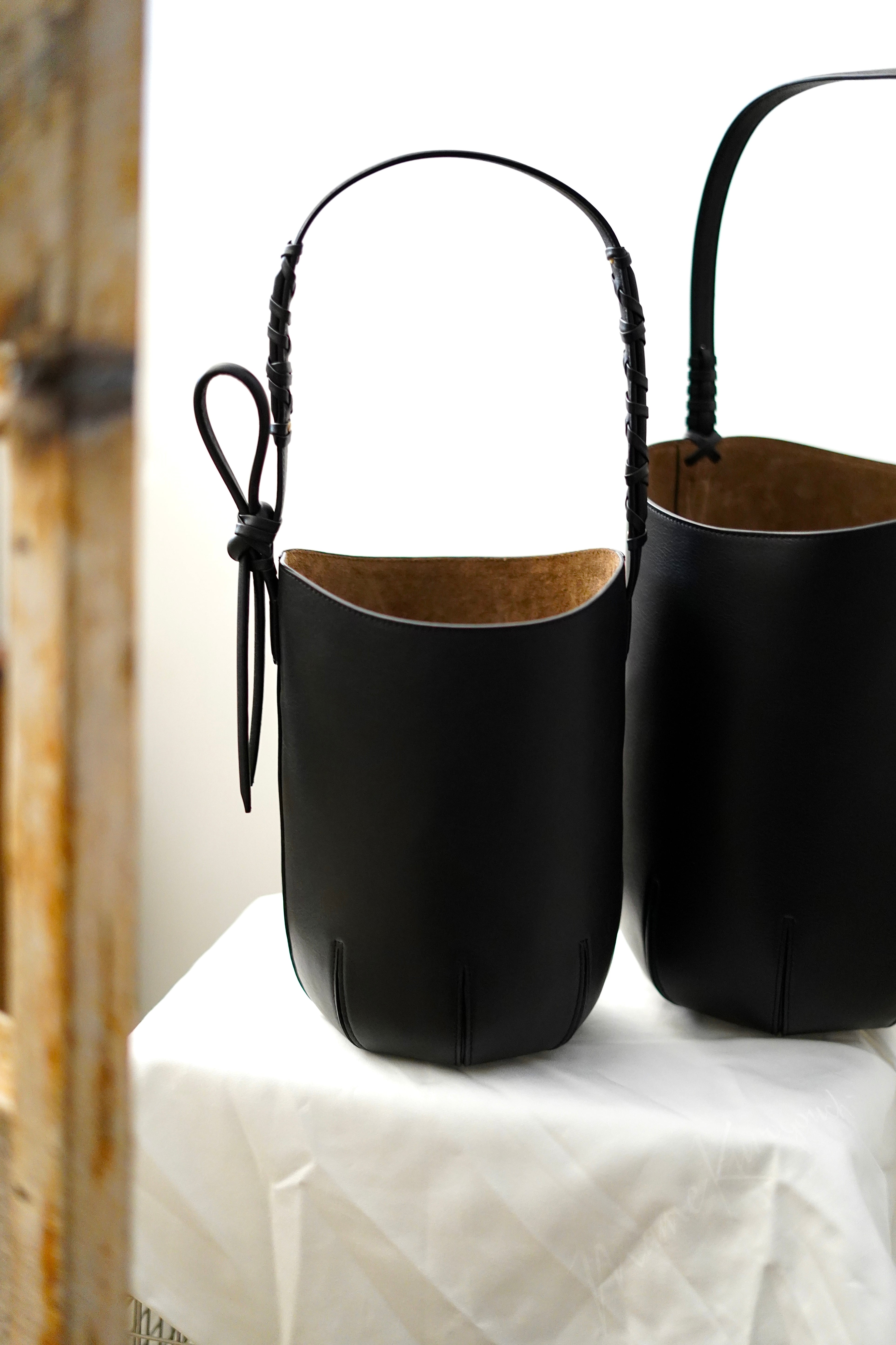 Mame Kurogouchi / Tsuchiya Kaban Bucket Bag S ( BLACK ) | JUQUI Online