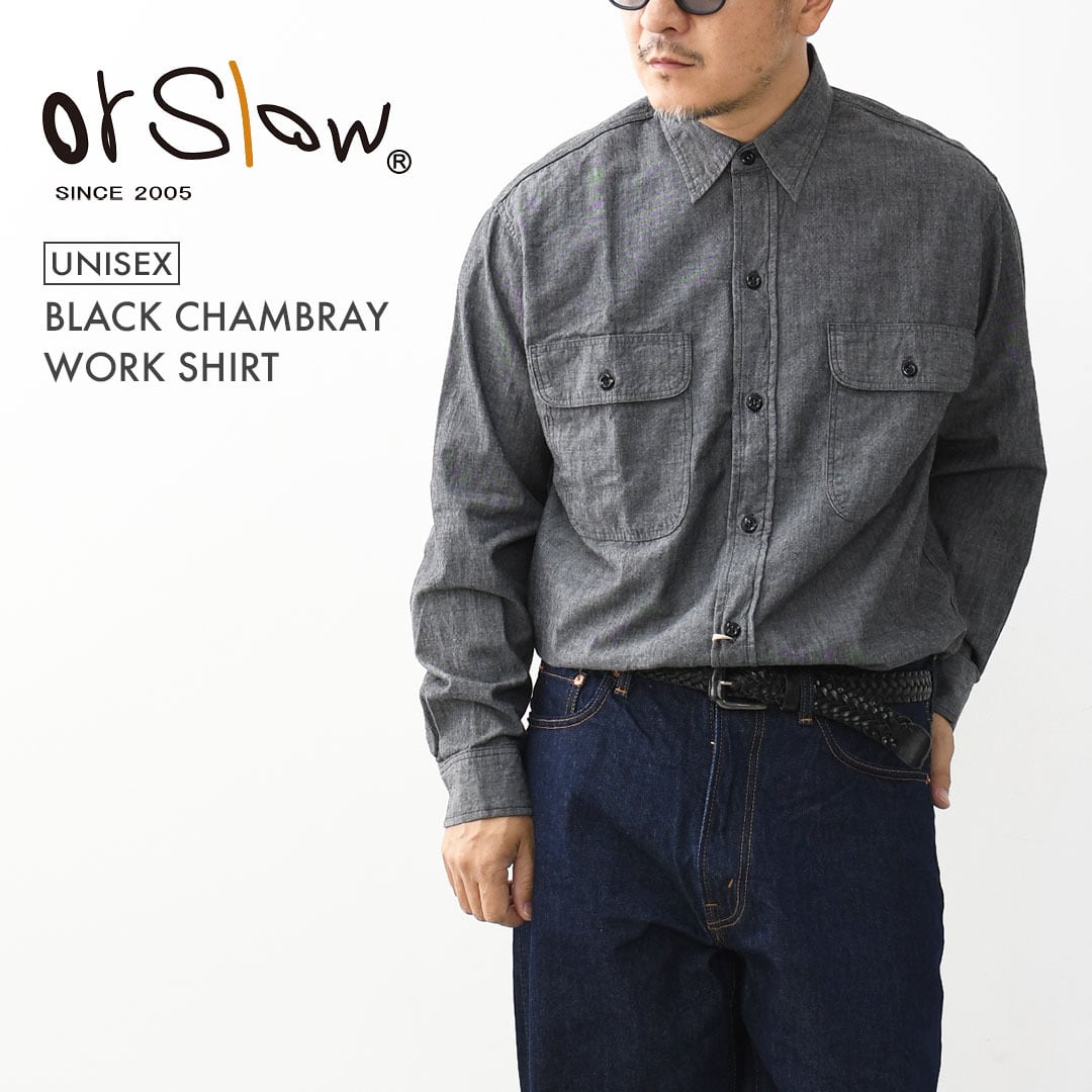 orslow [オアスロウ] BLACK CHAMBRAY WORK SHIRT [01-8064-61