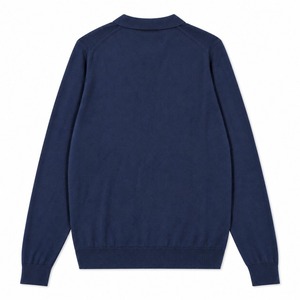 ★定価58,300円・新品未使用★ジョンスメドレー S4869 最高級シーアイランドコットン 長袖ニットポロシャツ フレンチネイビー XLサイズ