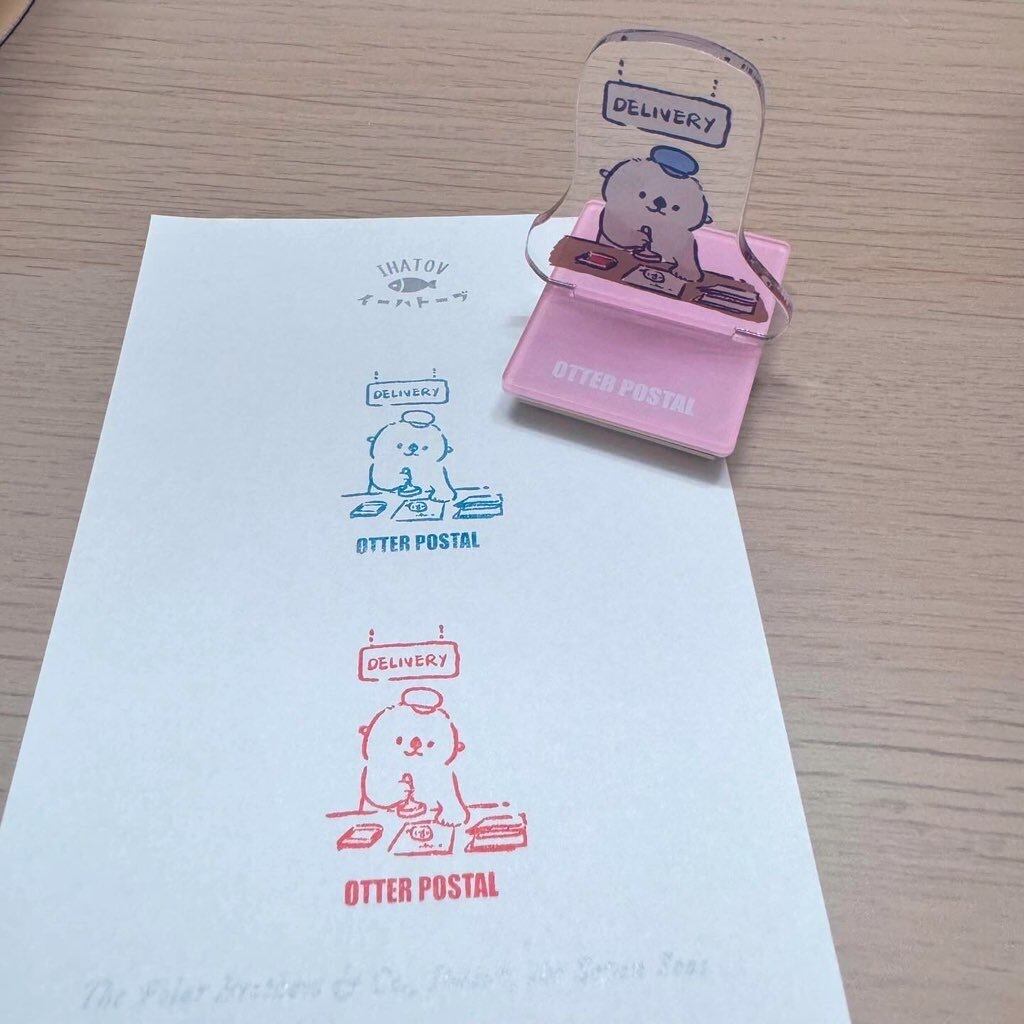 OTTERTATAアクリルスタンドスタンプ　ラッコ・カワウソ 郵便局風