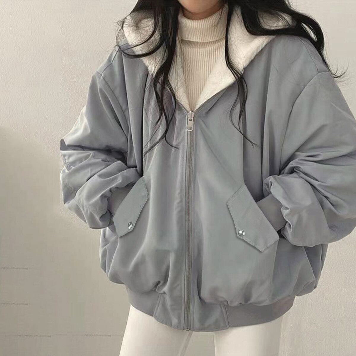 ボアパーカー ジャケット レディース 秋冬 韓国 アウター 大人 カジュアル おしゃれ アメカジ リバーシブル 暖かい ボアブルゾン 防寒 防風 保温 もこもこ ゆったり 裏起毛 厚手 大人可愛い 大人女子