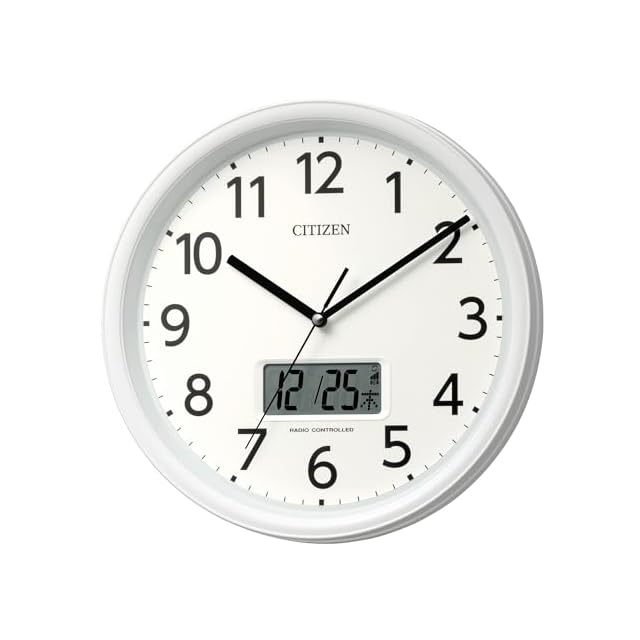 リズム(RHYTHM) シチズン 掛け時計 電波時計 アナログ 温度 湿度