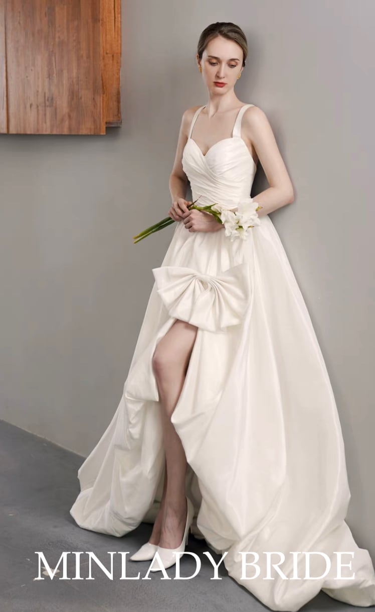 フィッシュテール タフタ ウェディングドレス | MINLADY BRIDE フィッシュテール タフタ ウェディングドレス | MINLADY BRIDE