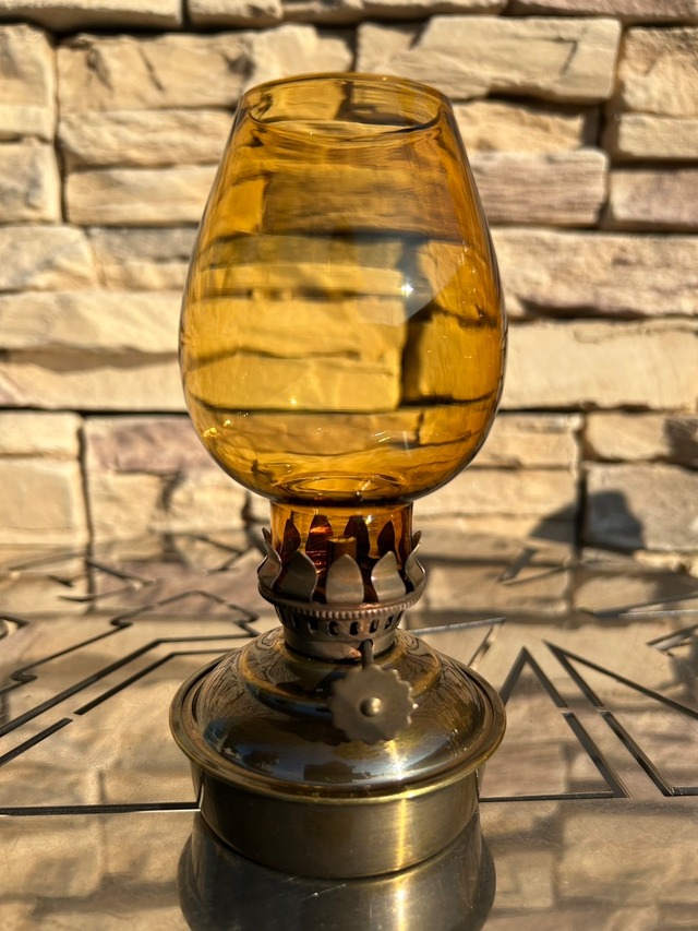 【Vermont Lanterns 】バーモントランタン 　オイルランプ アンバーグラス ミニ 5.7