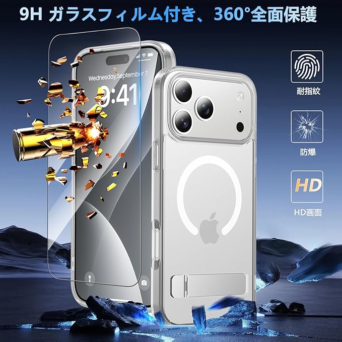 newcloth iPhone 17 Pro Max 6.9インチ用 ケース Amazon.co.jp: Rosycover【新次元の一体型レンズ・メカニカルロック