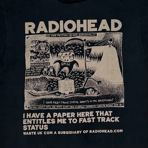 12837 RADIOHEAD レディオヘッド バンドT 両面プリントXL