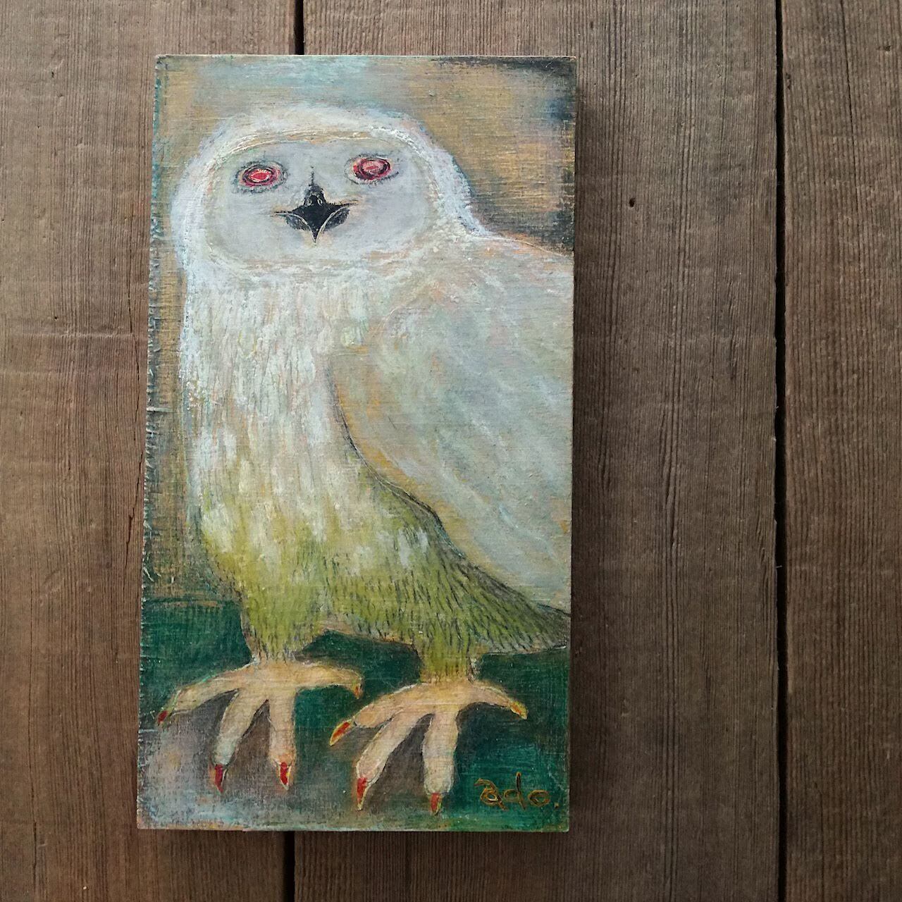 フクロウの絵 Ado Makiko Watanabe Webshop