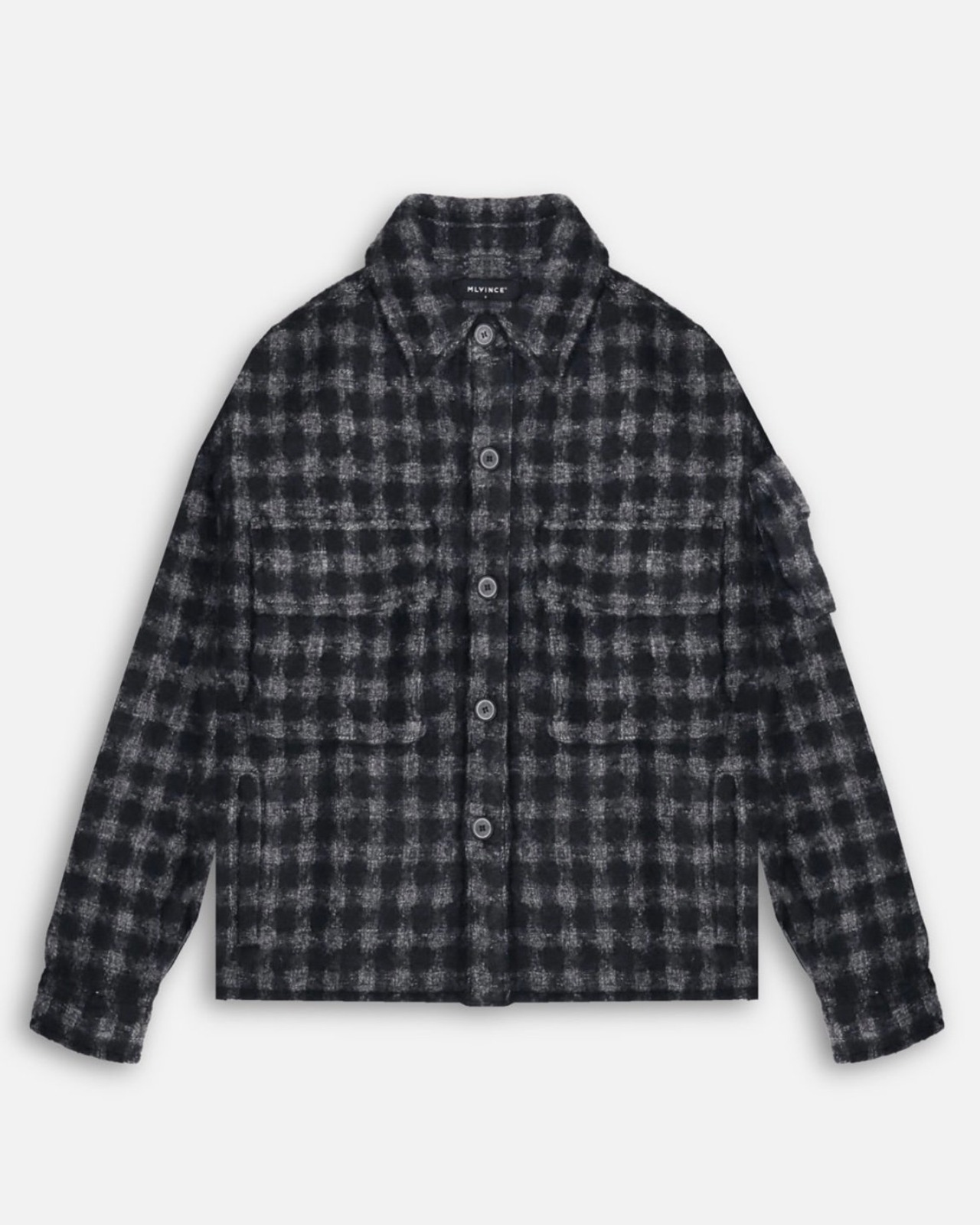 MLVINCE / military check jacket black