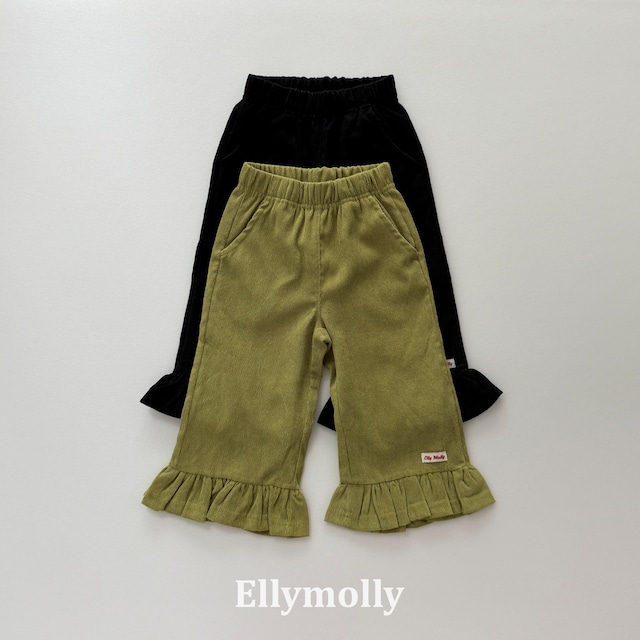 【取寄】elly molly|frill logo pants|フリルロゴパンツ|5-15|kids&jr|26 autumn