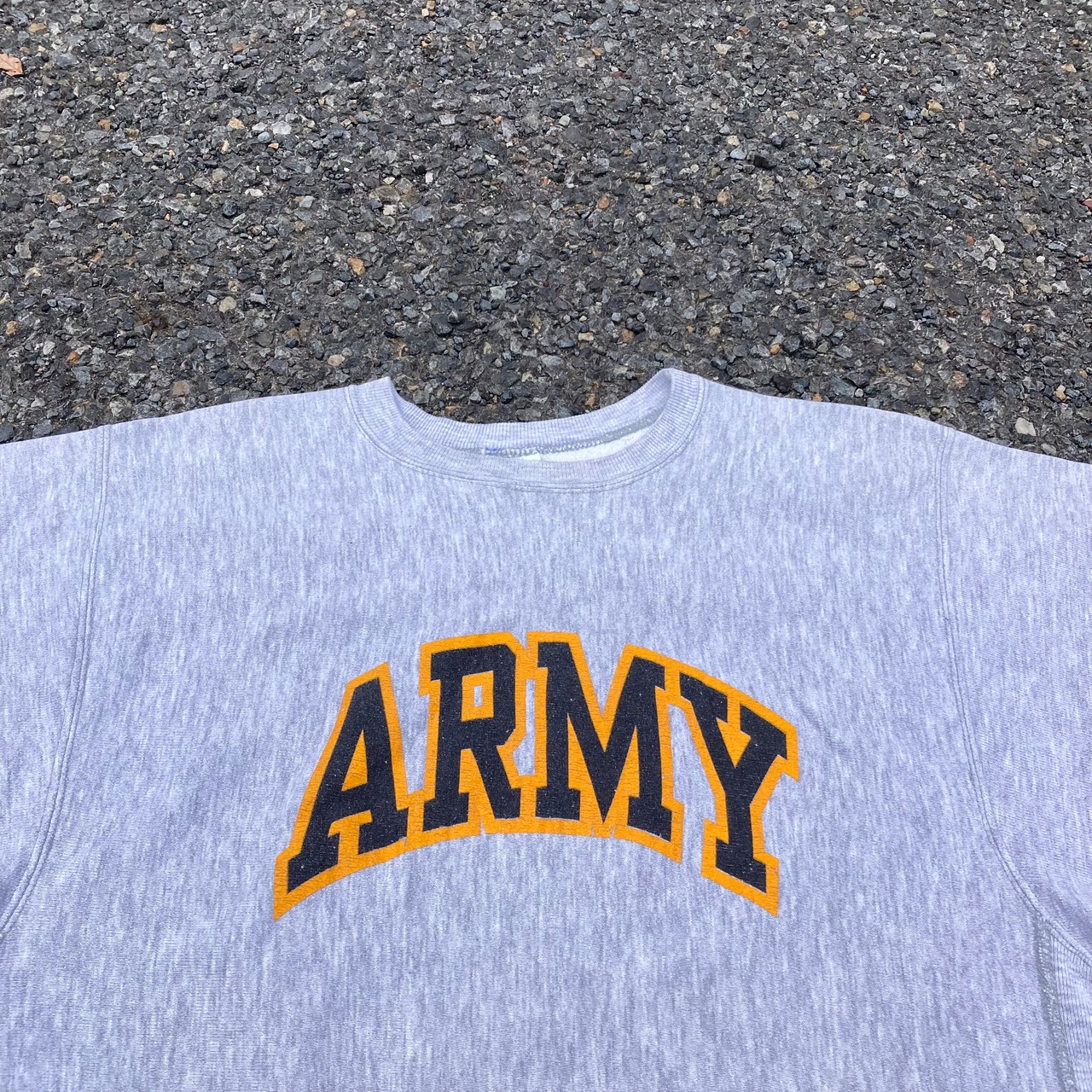 90s Champion US.ARMY リバースウィーブ 刺繍タグ 染み込み | Remlia 