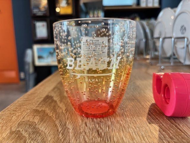 バブルアクリルタンブラー  [カラー: イエロー×ピンク]